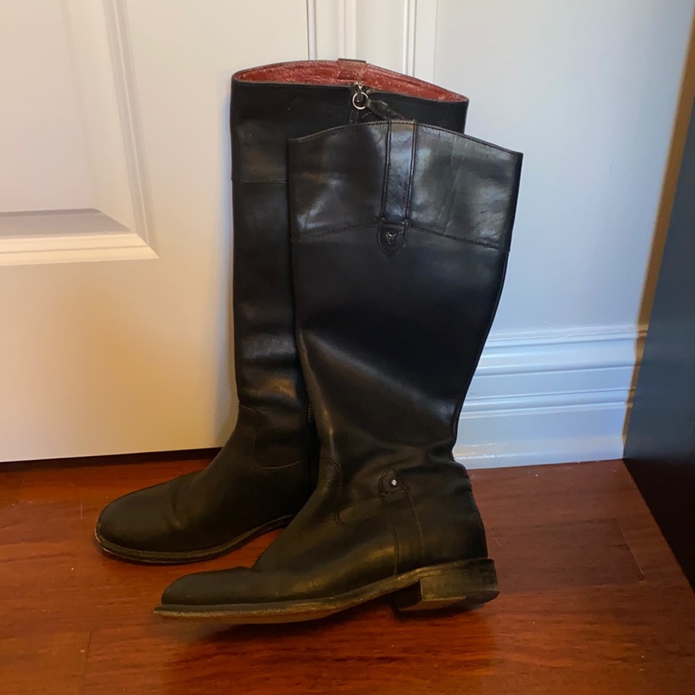 Trask black leather boots